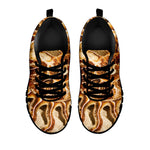 Ammonite Fossil Print Black Sneakers