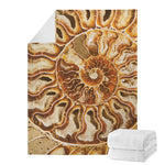 Ammonite Fossil Print Blanket