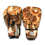 Ammonite Fossil Print Boxing Gloves