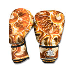 Ammonite Fossil Print Boxing Gloves