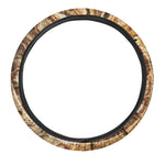 Ammonite Fossil Print Car Steering Wheel Cover