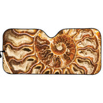 Ammonite Fossil Print Car Sun Shade