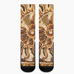 Ammonite Fossil Print Crew Socks