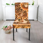 Ammonite Fossil Print Dining Chair Slipcover
