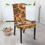 Ammonite Fossil Print Dining Chair Slipcover