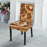 Ammonite Fossil Print Dining Chair Slipcover