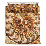 Ammonite Fossil Print Duvet Cover Bedding Set