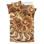 Ammonite Fossil Print Duvet Cover Bedding Set