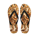 Ammonite Fossil Print Flip Flops
