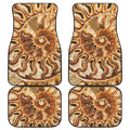 Ammonite Fossil Print Front and Back Car Floor Mats