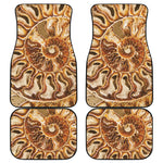Ammonite Fossil Print Front and Back Car Floor Mats