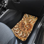 Ammonite Fossil Print Front and Back Car Floor Mats