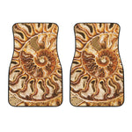 Ammonite Fossil Print Front Car Floor Mats