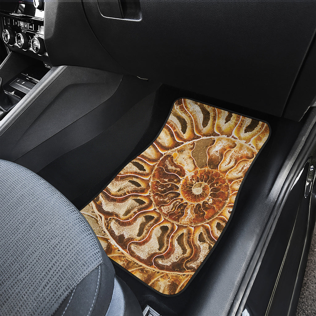 Ammonite Fossil Print Front Car Floor Mats