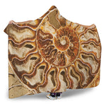 Ammonite Fossil Print Hooded Blanket