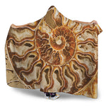 Ammonite Fossil Print Hooded Blanket