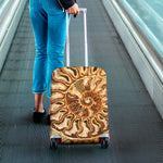 Ammonite Fossil Print Luggage Cover