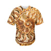 Ammonite Fossil Print Men's Baseball Jersey