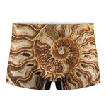 Ammonite Fossil Print Men's Boxer Briefs