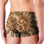 Ammonite Fossil Print Men's Boxer Briefs