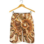 Ammonite Fossil Print Men's Shorts