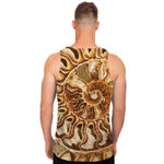Ammonite Fossil Print Men's Tank Top