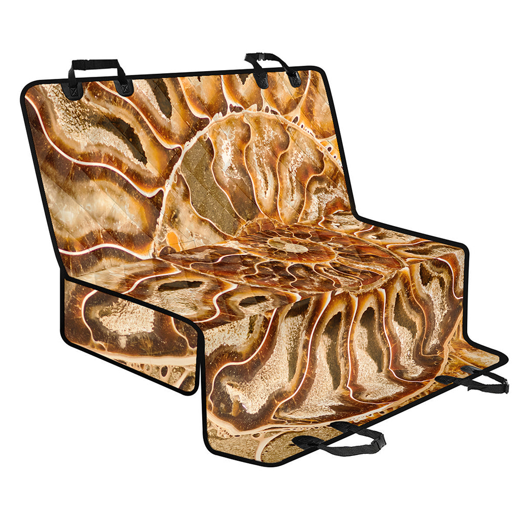 Ammonite Fossil Print Pet Car Back Seat Cover