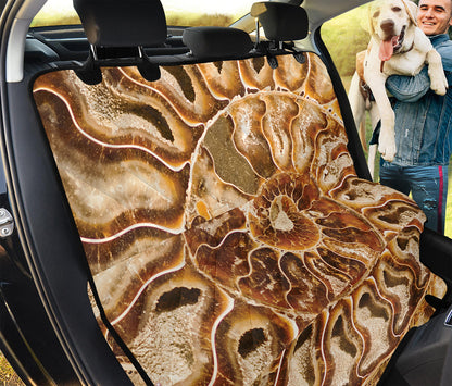 Ammonite Fossil Print Pet Car Back Seat Cover