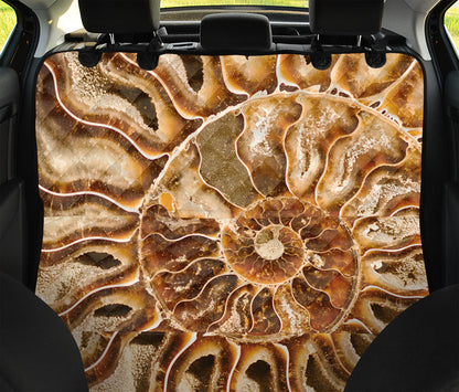 Ammonite Fossil Print Pet Car Back Seat Cover