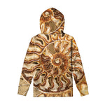 Ammonite Fossil Print Pullover Hoodie