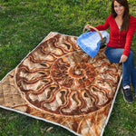 Ammonite Fossil Print Quilt