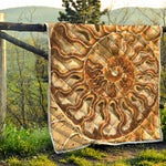 Ammonite Fossil Print Quilt