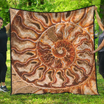 Ammonite Fossil Print Quilt