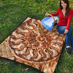 Ammonite Fossil Print Quilt