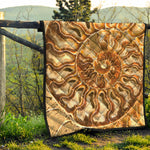 Ammonite Fossil Print Quilt