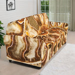 Ammonite Fossil Print Sofa Cover