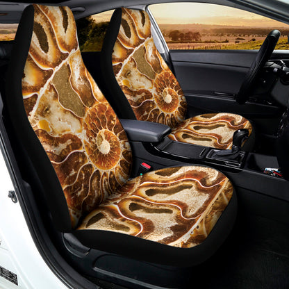 Ammonite Fossil Print Universal Fit Car Seat Covers