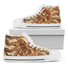 Ammonite Fossil Print White High Top Shoes