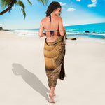 Ammonite Shell Fossil Print Beach Sarong Wrap