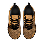 Ammonite Shell Fossil Print Black Sneakers