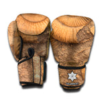 Ammonite Shell Fossil Print Boxing Gloves