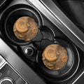 Ammonite Shell Fossil Print Car Coasters