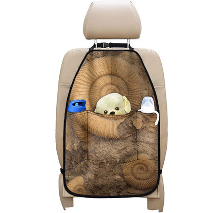 Ammonite Shell Fossil Print Car Seat Organizers