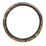 Ammonite Shell Fossil Print Car Steering Wheel Cover