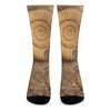 Ammonite Shell Fossil Print Crew Socks