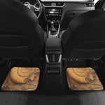 Ammonite Shell Fossil Print Front and Back Car Floor Mats