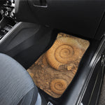 Ammonite Shell Fossil Print Front and Back Car Floor Mats