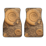 Ammonite Shell Fossil Print Front Car Floor Mats