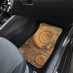 Ammonite Shell Fossil Print Front Car Floor Mats