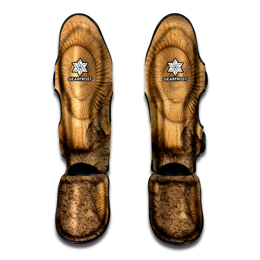 Ammonite Shell Fossil Print Muay Thai Shin Guard